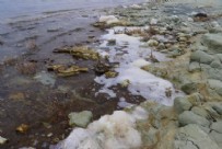 Burdur Gölü'nde köpükler oluştu