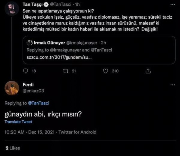 Tan Taşçı’nın Esenyurt’ta yaşanan cinsel saldırıyla ilgili paylaşımı olay yarattı