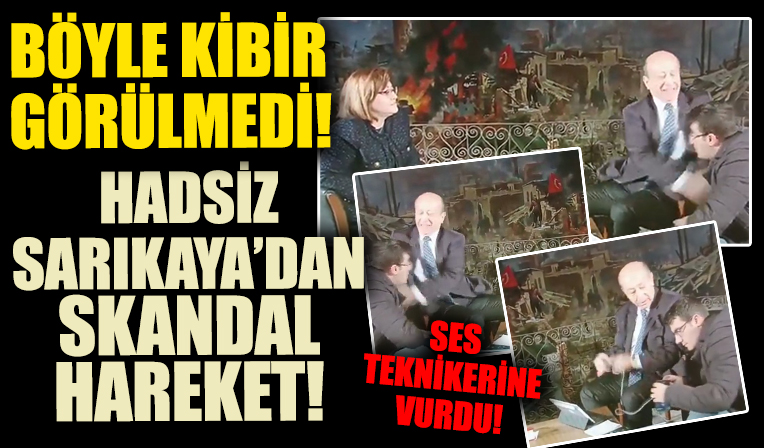 Gazeteci Muharrem Sarıkaya'dan tepki çeken hareket! Canlı yayında ses teknikerini tokatladı