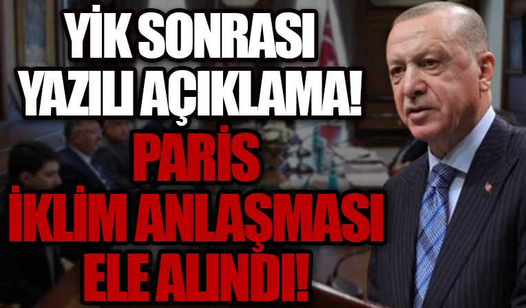 Başkan Erdoğan başkanlığındaki YİK toplantısı sona erdi