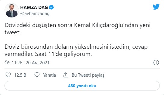 AK Parti'li Hamza Dağ’dan Kılıçdaroğlu’na esprili dolar göndermesi: Saat 11’de geliyorum