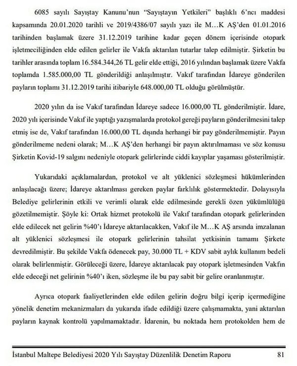 CHP'li Maltepe Belediyesi'nin usulsüzlüğü Sayıştay raporunda! 16 milyondan 13 bin lira tahsilat