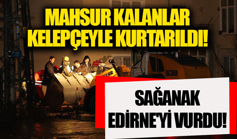 Edirne'nin Uzunköprü ilçesinde dere taştı