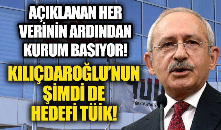 CHP Genel Başkanı Kemal Kılıçdaroğlu mafyalığa soyundu! Açıklanan her ekonomik verinin ardından kurum basıyor! Şimdi de hedefi TÜİK!