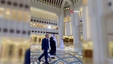 Fransa Cumhurbaskani Macron Katar'da