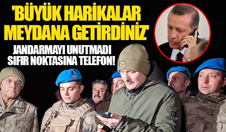 Başkan Erdoğan sıfır noktasındaki jandarmaların yeni yılını kutladı