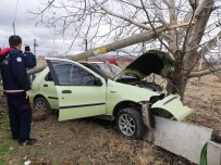 Denizli'de Otomobil Agaca Çarpti Açiklamasi 1 Yarali