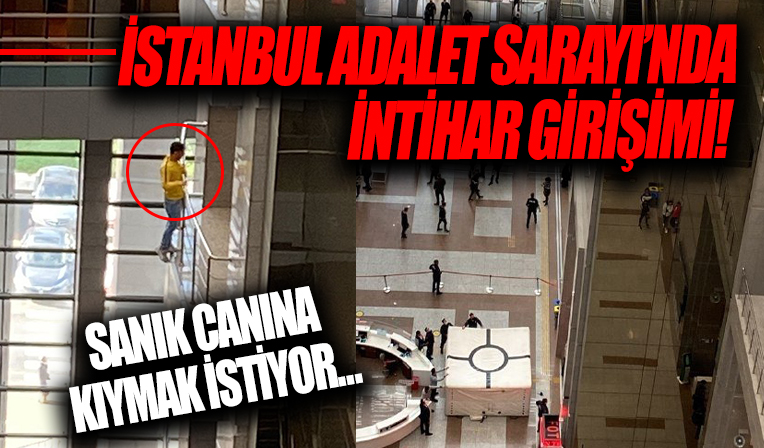 İstanbul Adalet Sarayı'nda intihar girişimi!