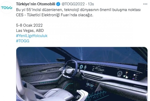 TOGG ABD'de fuarda yer alacak