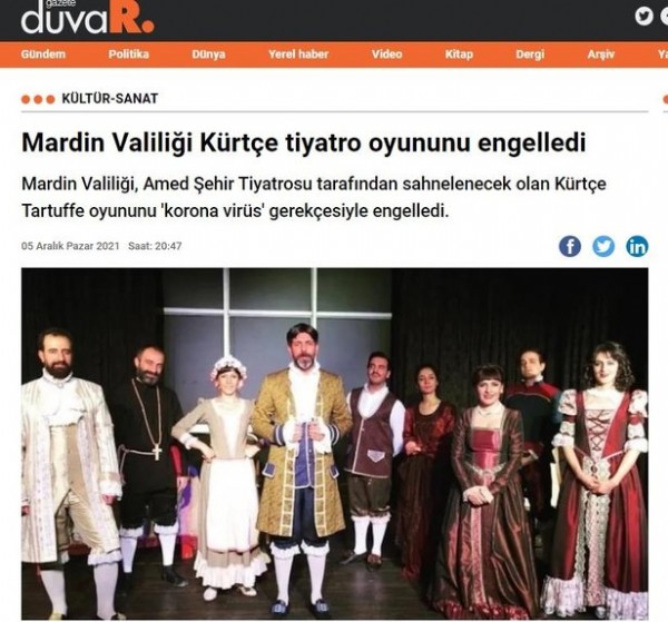 Mardin Valiliğinden 'Kürtçe tiyatro oyunun engellendiği' iddialarına ilişkin açıklama