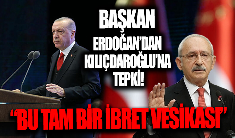 Başkan Erdoğan'dan Kılıçdaroğlu'nun seviyesiz el hareketine tepki: Bu tam bir ibret vesikası!