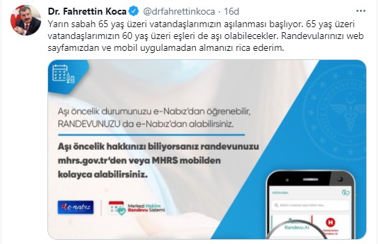 Bakan Koca duyurdu! Yarın sabah başlıyor