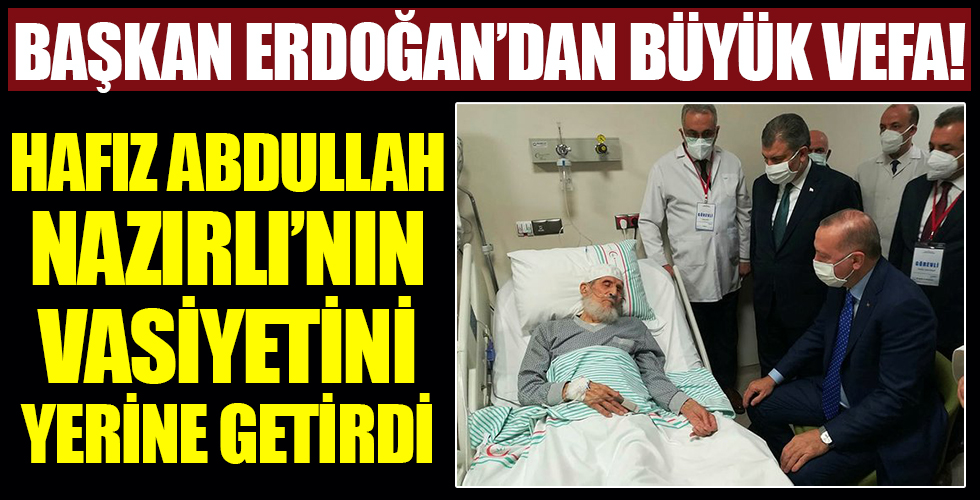 Hafız Abdullah Nazırlı'ya veda!