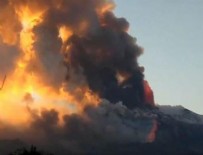 İTALYA - Etna Yanardağı patladı! Taş ve kül yağmuru!