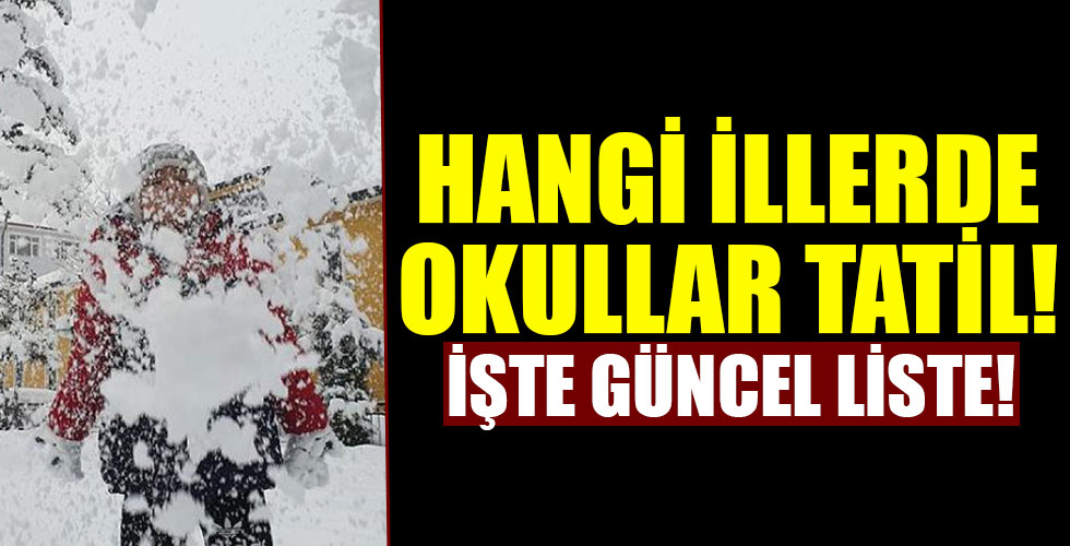 Yüz yüze eğitime kar engeli! İşte güncel liste!