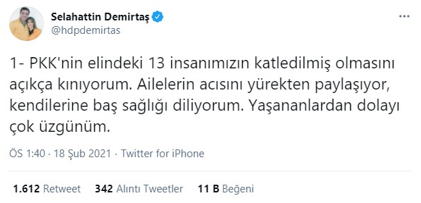 Selahattin Demirtaş: 'Siyasi şov amaçlı operasyonun sorumluluğu HDP'ye yüklenemez'