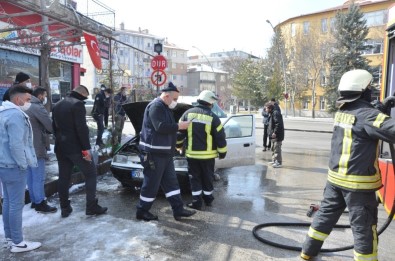 Karaman'da Araç Yangını