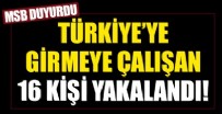 SURİYE - MSB'den son dakika açıklaması! Sınırdan Türkiye'ye girmeye çalışan 16 kişi yakalandı!
