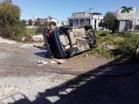 Antalya'da Kaza Yapan Otomobil Önce Devrildi, Sonra Alev Aldı Haberi