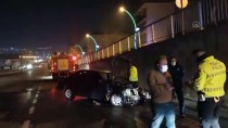 Kocaeli'de Trafik Kazasında Alev Alan Otomobil Yandı Haberi