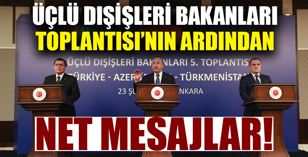 Üçlü Dışişleri Bakanları Toplantısı'nın ardından Bakan Çavuşoğlu'ndan açıklamalar