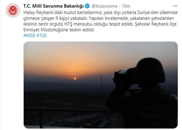 Hatay'da 9 HTŞ üyesi yakalandı!