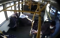 (Özel) Ani Firen Yapan Otobüste Savrulup Yere Düşen Yaşlı Kadın Yaralandı Haberi
