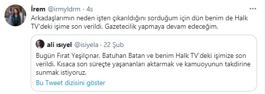 Halk TV'de İBB kıyımı sürüyor