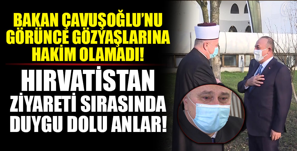 Bakan Çavuşoğlu'nun Hırvatistan ziyaretinde duygu dolu anlar!