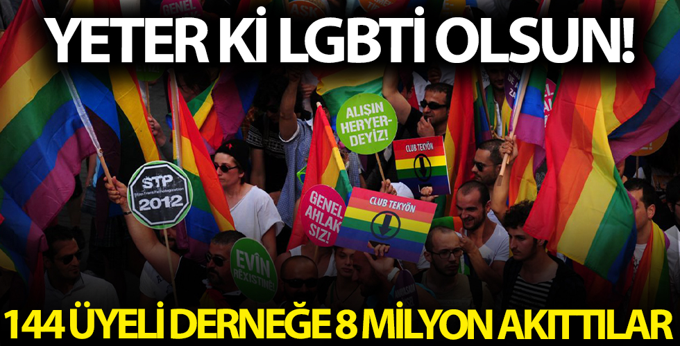 Yeter ki 'LGBTi' olsun! 144 üyeli derneğe 8 milyon dolar akıttılar