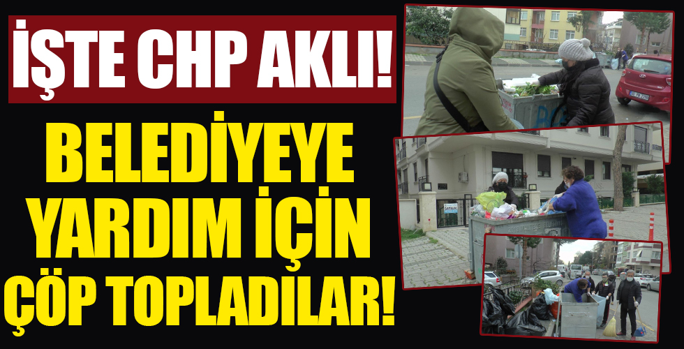 Maltepeli CHP'liler, belediyeye destek için çöp topladı