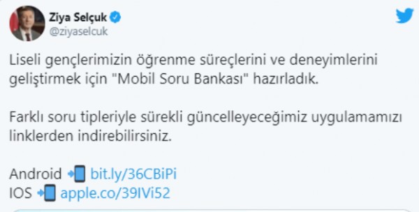 Liseliler dikkat! Ziya Selçuk duyurdu...