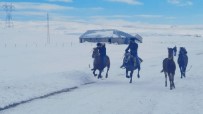 Kar Üstünde Atlar Yarışa Böyle Hazırlanıyor Haberi