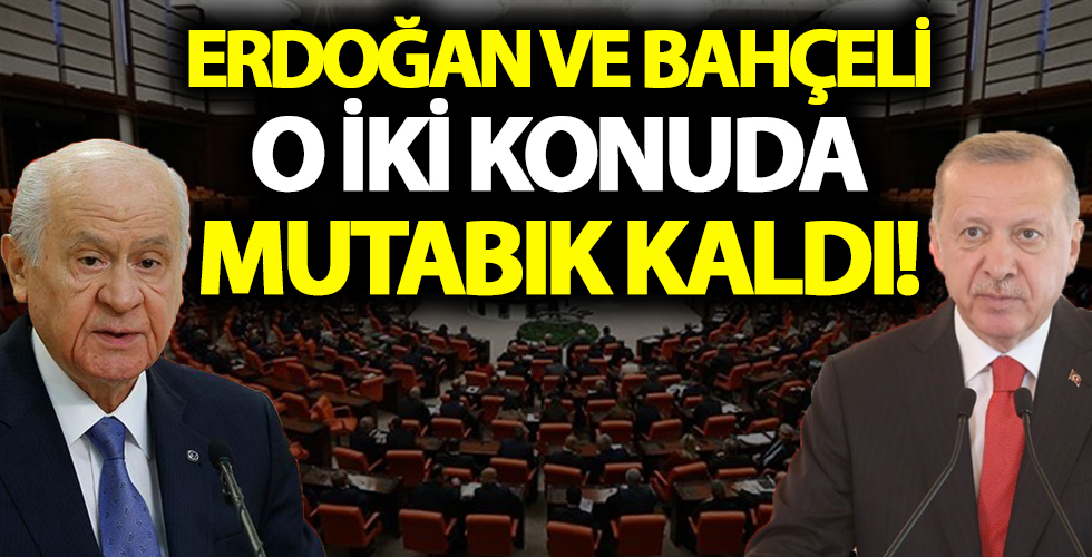 Erdoğan-Bahçeli görüşmesinde 50+1 ve ilk 4 maddenin aynı kalmasında mutabık kalındı
