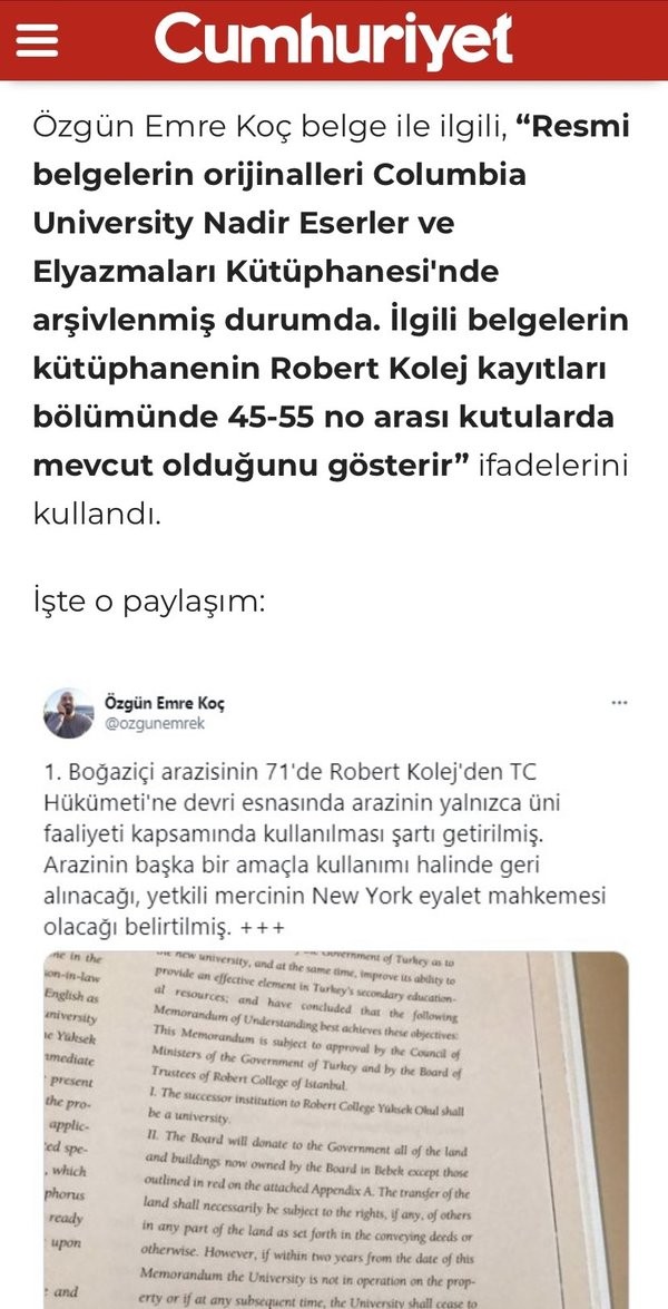 Cumhuriyet servis ettiği yalan haberle, manda ve himayeye 'evet' dedi: ABD Boğaziçi arazisine el koyabilir