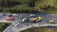 Ümraniye'de Beton Yüklü Kamyon Devrildi Açıklaması Trafik Durma Noktasına Geldi Haberi