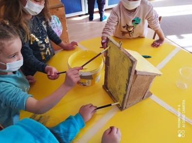 İlkokul Öğrencilerinden Kuş Evi Projesi
