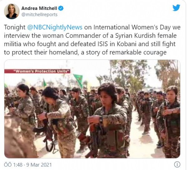 ABD kanalında PKK skandalı! YPJ'yi öve öve bitiremediler