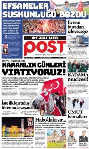 Erzurum Post Gazetesi Yayına Başladı