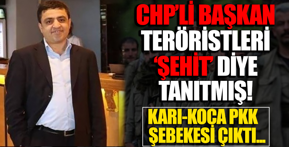 Karı-koca PKK şebekesi çıktı! CHP'li Başkan teröristleri 'şehit' diye tanıtmış!
