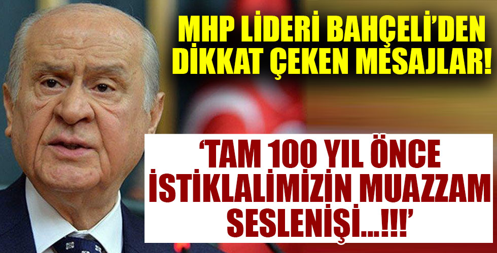 MHP Lideri Bahçeli'den İstiklal Marşı açıklaması!