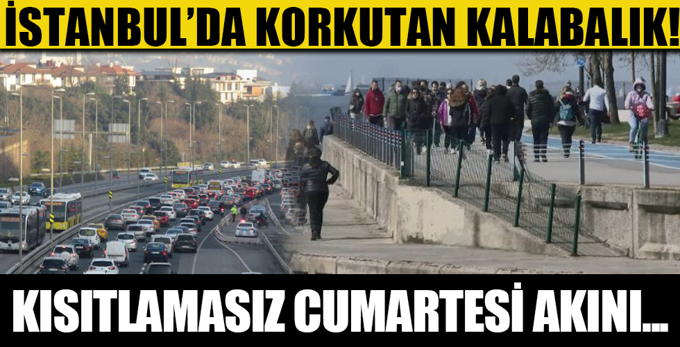 İstanbul'da kısıtlamasız cumartesi yoğunluğu! Akın ettiler