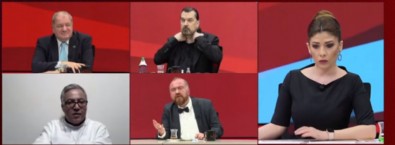 TV 100'de canlı yayında CHP'yi neden tartışıyorsunuz kavgası