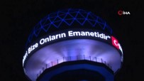 Atakule Şehit Ailelerine Destek Amacıyla Işıklandırıldı