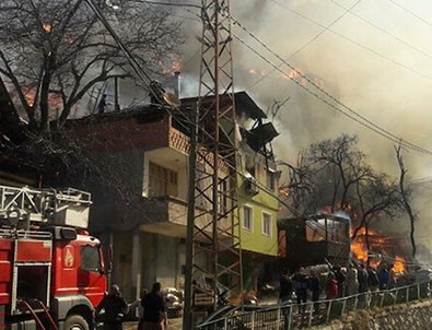 Artvin'de korkutan köy yangını!