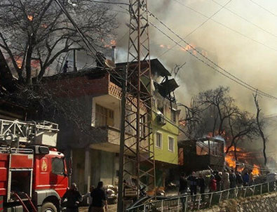 Artvin'de korkutan köy yangını!