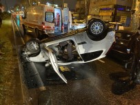 Fatih'te Kaza Yapan Araç Takla Attı Açıklaması 1 Yaralı