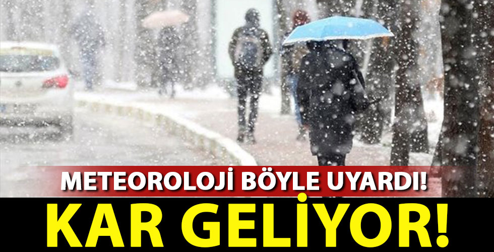 Meteoroloji böyle uyardı! Kar geliyor...!!!