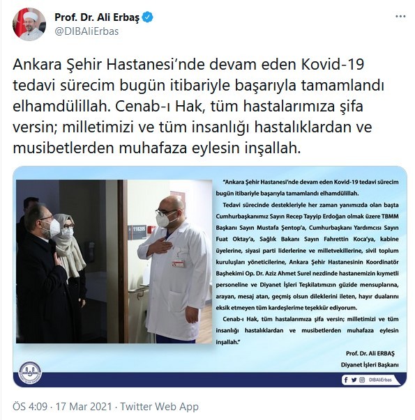 Ali Erbaş hakkında sıcak gelişme!