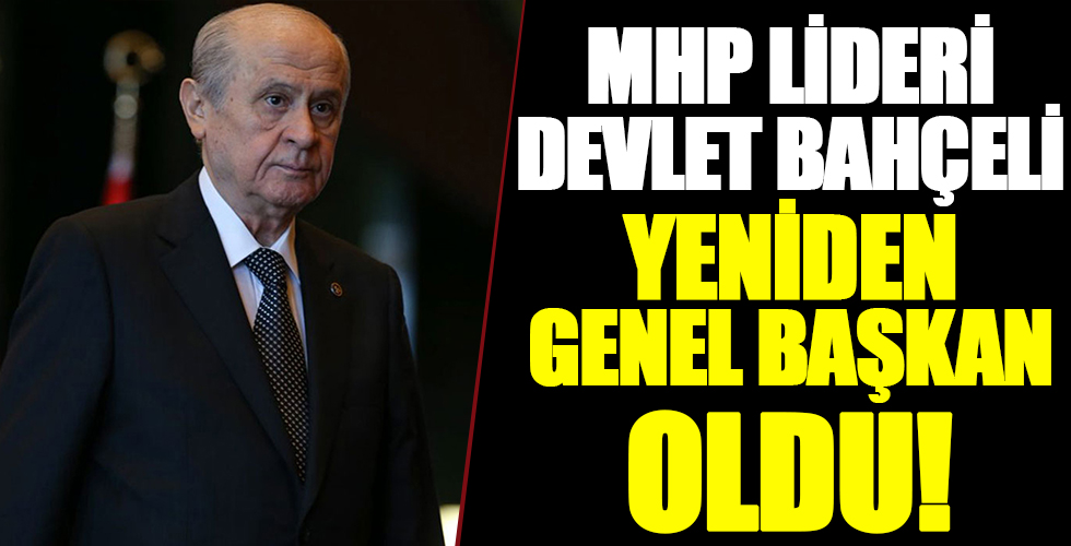 MHP 13. Olağan Kurultayı'nda Osmaniye Milletvekili Devlet Bahçeli, genel başkanlığa yeniden seçildi
